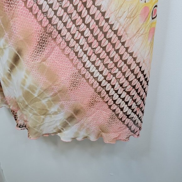 Joseph Ribkoff Pink Midi Slip Dress Sz 8 V-Neck Sleeveless Sequin Fairy Y2K Lace - Picture 3 of 11